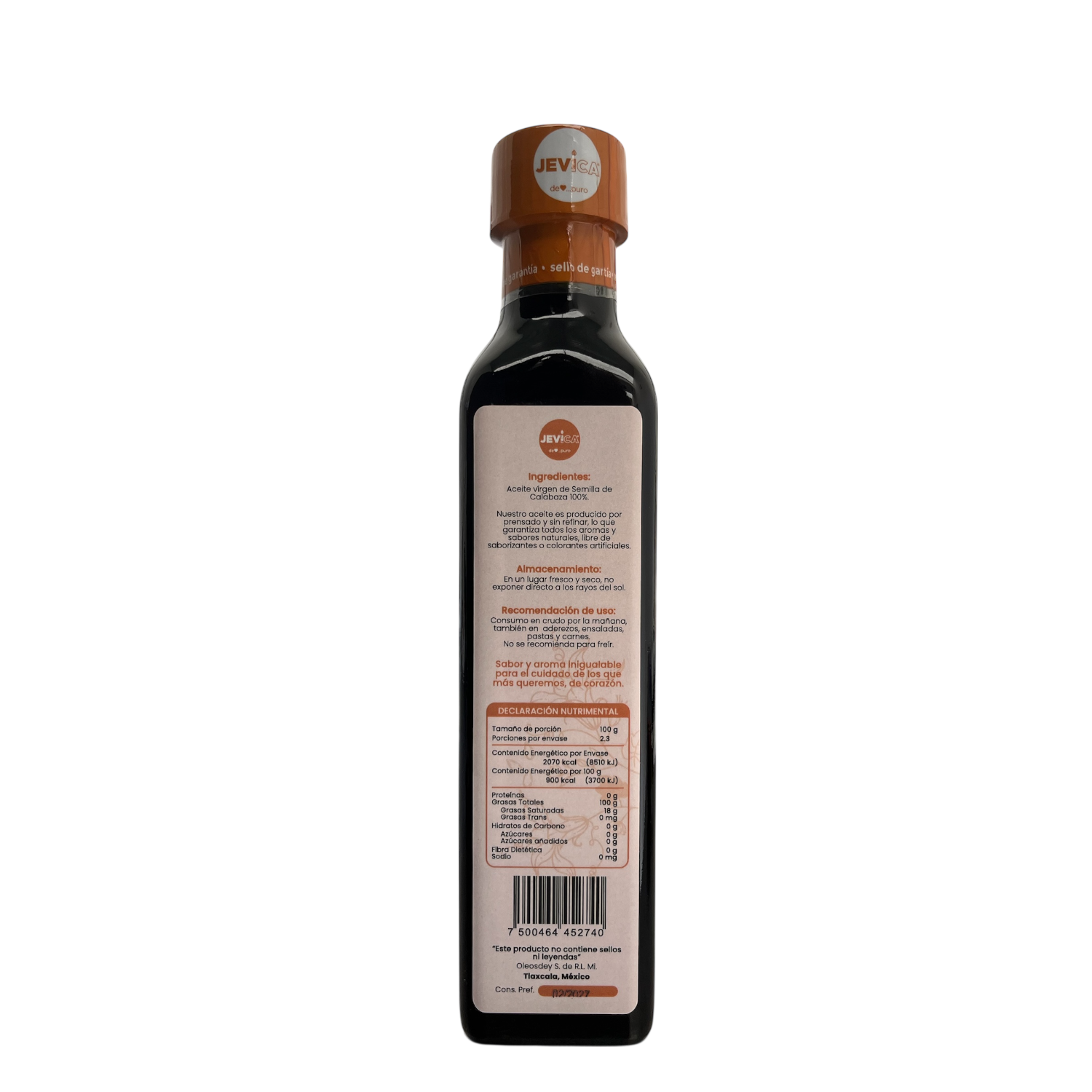 Aceite Virgen de Semilla de Calabaza (250 ml) - Image 2